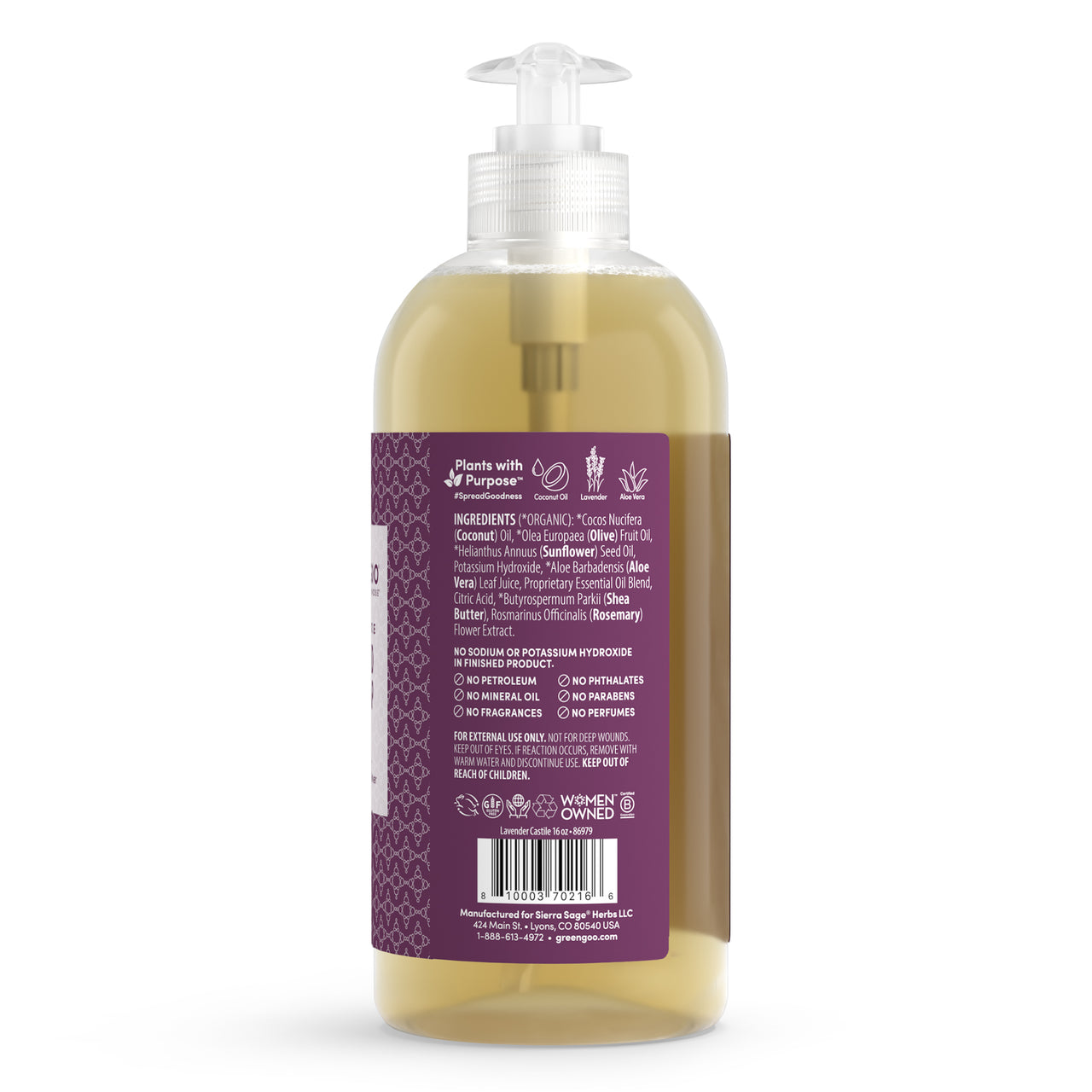 Liquid Castile Hand Soap - Lavender