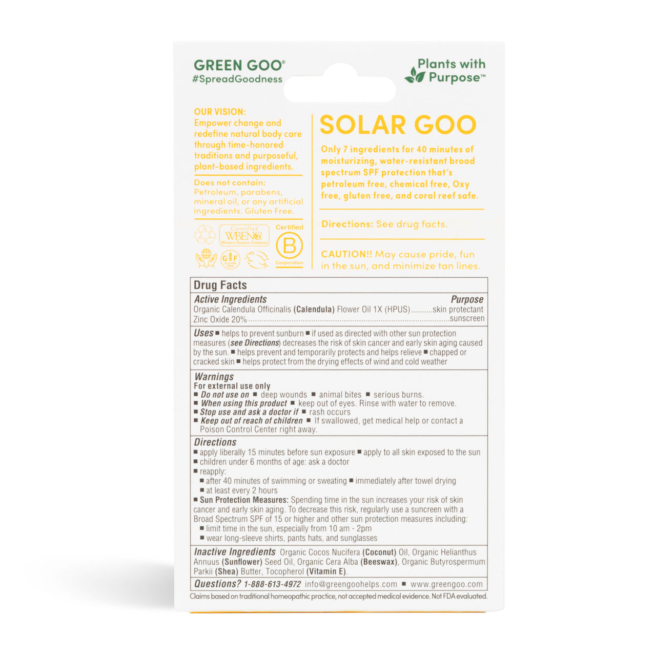 Solar Goo Sunscreen | Green Goo by Sierra Sage Herbs