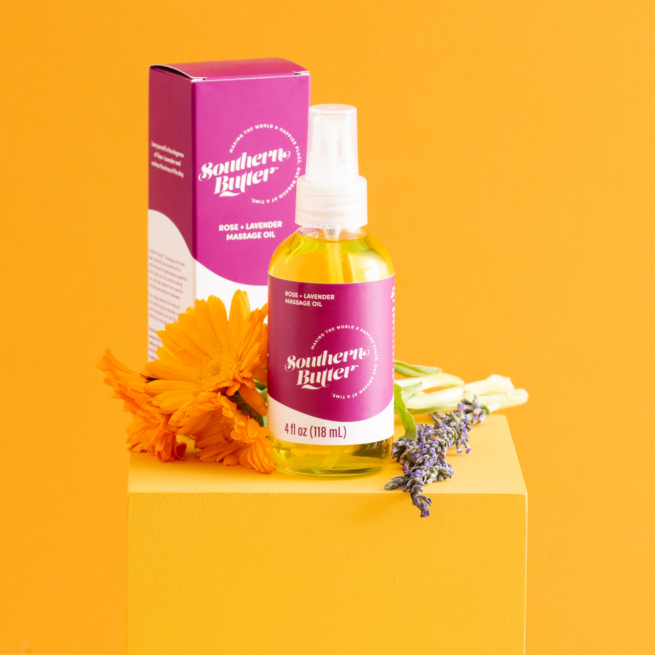 Massage Oil - Rose + Lavender by Southern Butter